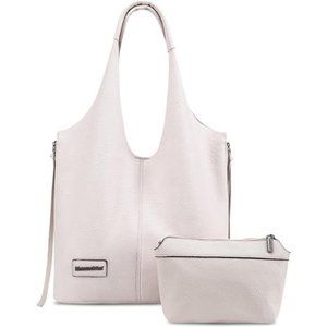 White Hobo Bags for Women Slouchy Shoulder Purses and Handbags